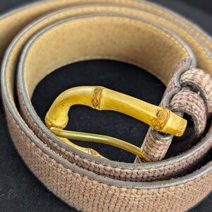 Vintage J.G. Hook Bamboo Buckle Leather Belt – Medium/Large